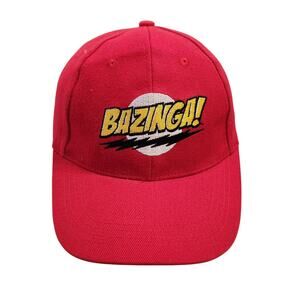 The Big Bang‎ Theory Red Adjustable Snapback Hat Cap Bazinga